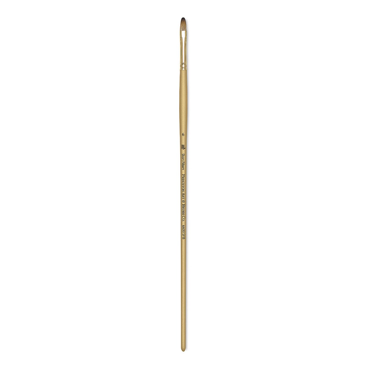 Princeton Synthetic Mongoose Brush - Short Filbert, Long Handle, Size 6